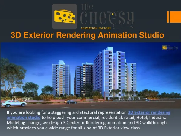 3D Exterior Rendering Animation Studio