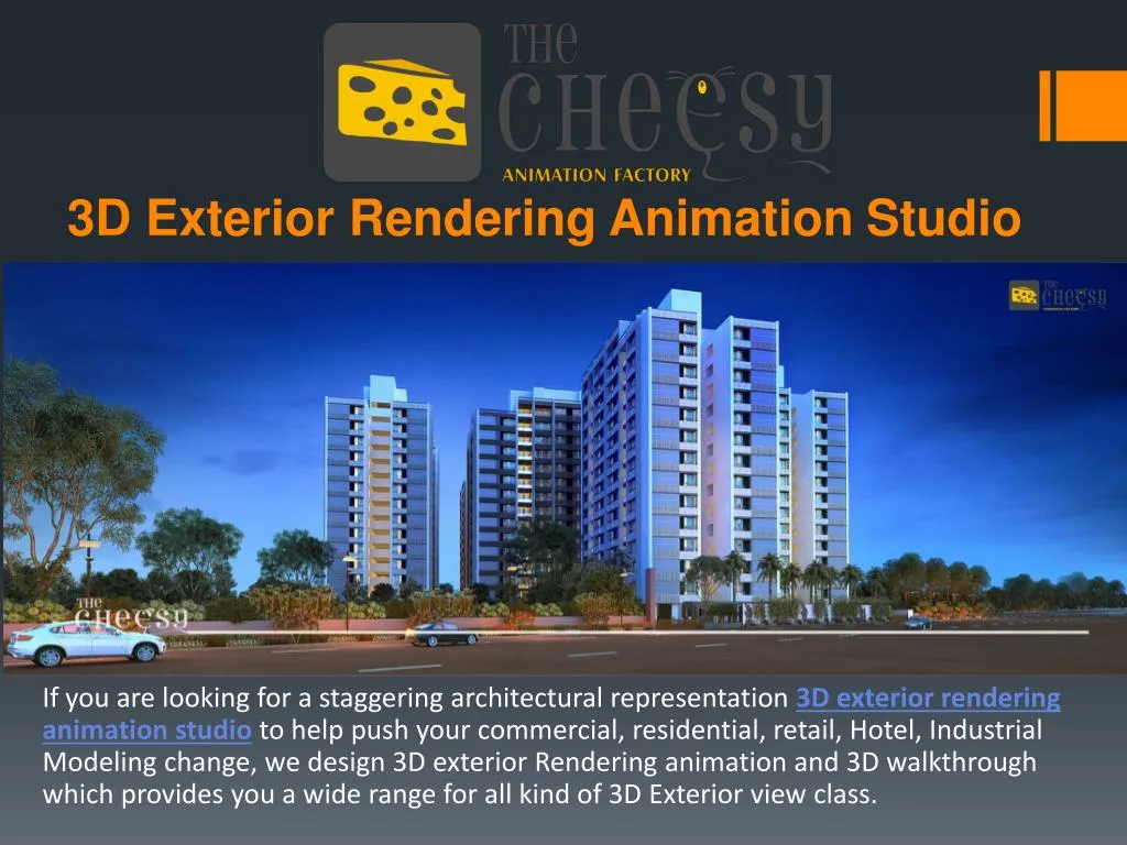 3d exterior rendering animation studio