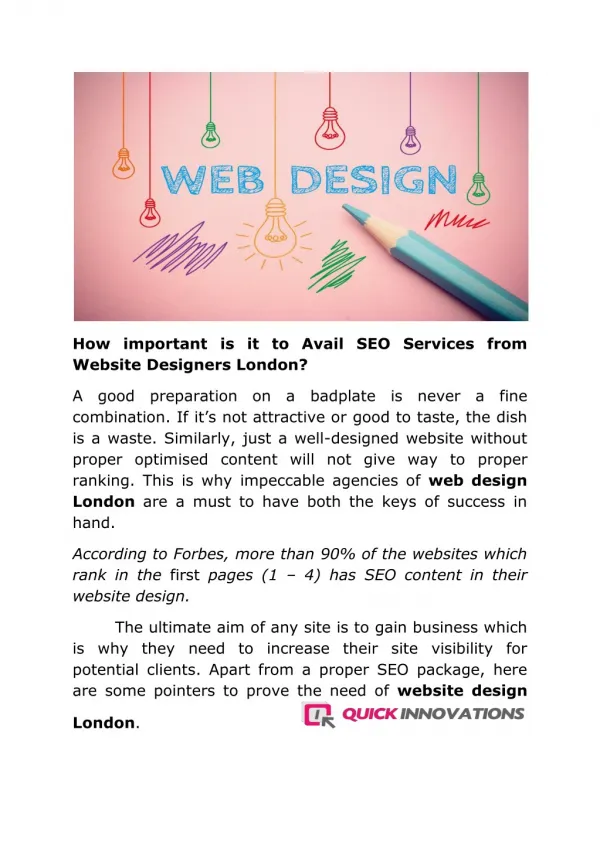 Web Designers London