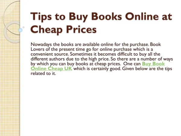 Tips to Buy Books Online at Cheap Prices