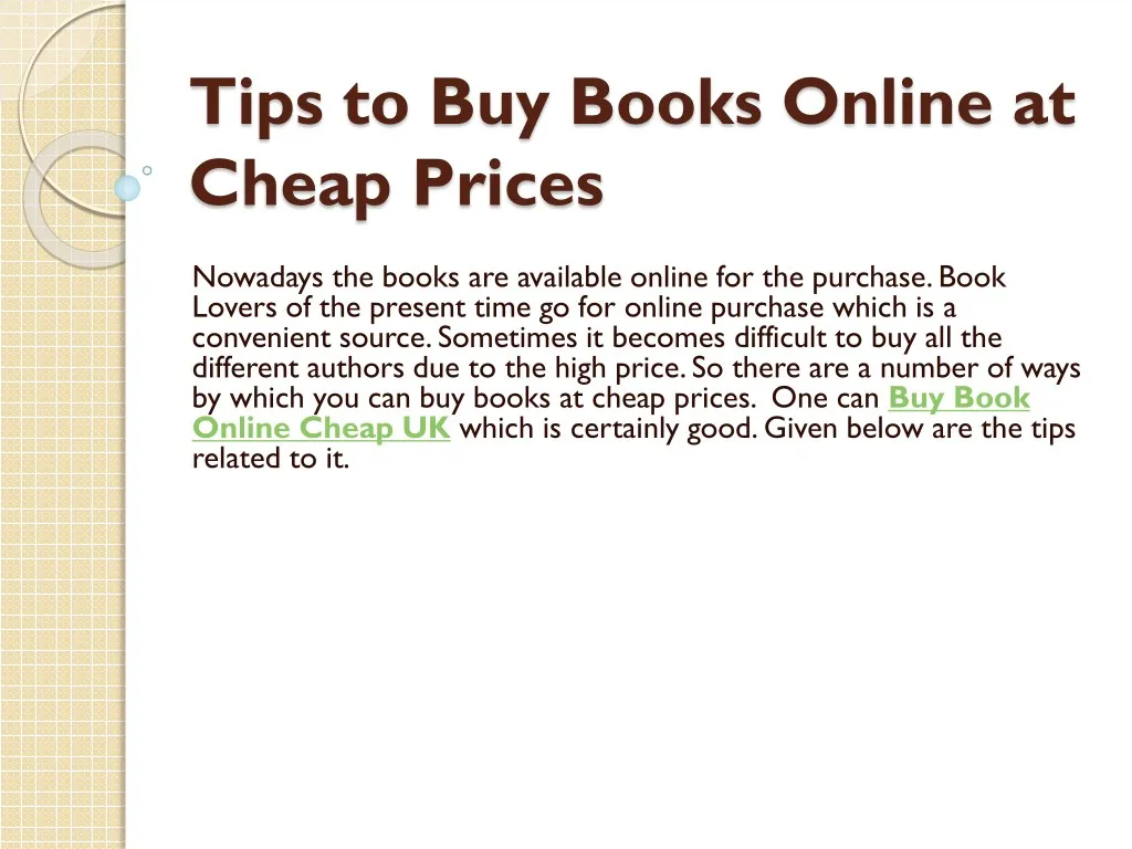 tips to buy books online at cheap prices