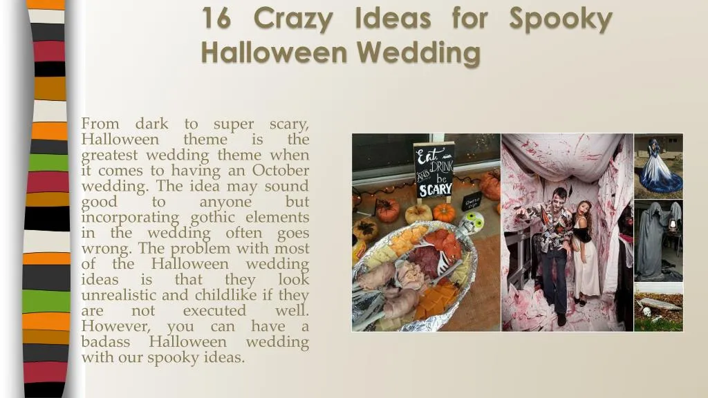 16 crazy ideas for spooky halloween wedding