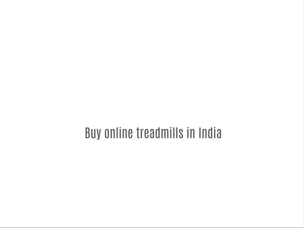 buy online treadmills in india