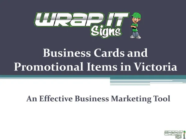 Business Cards and Promotional Items in Victoria