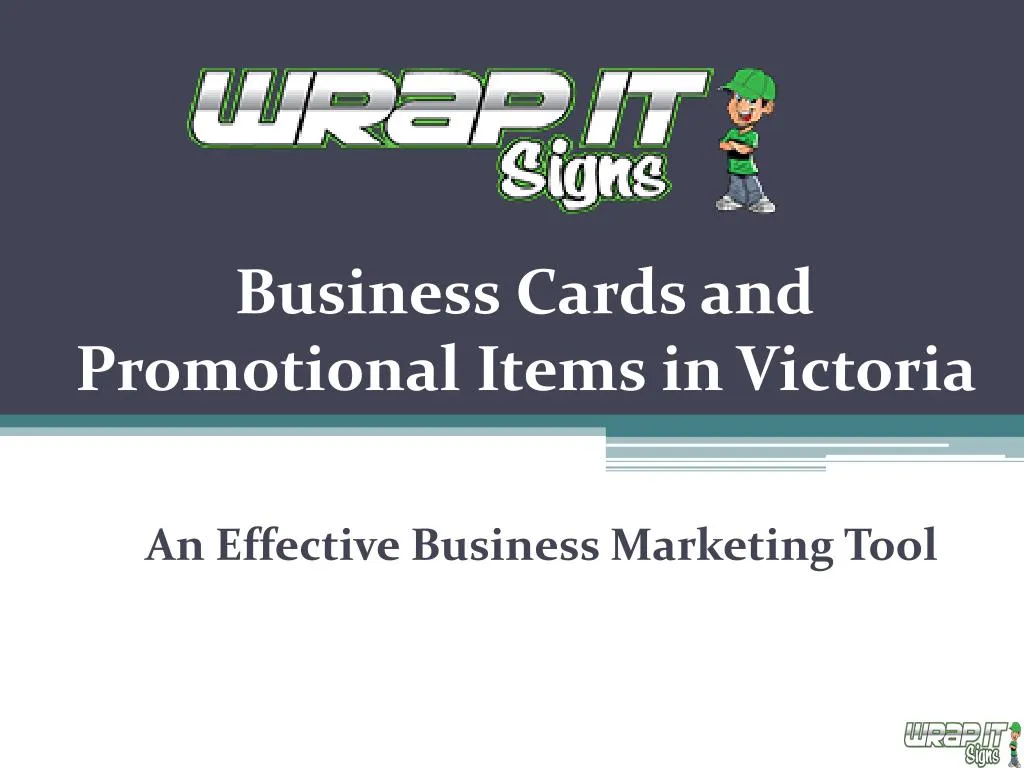 business cards and promotional items in victoria