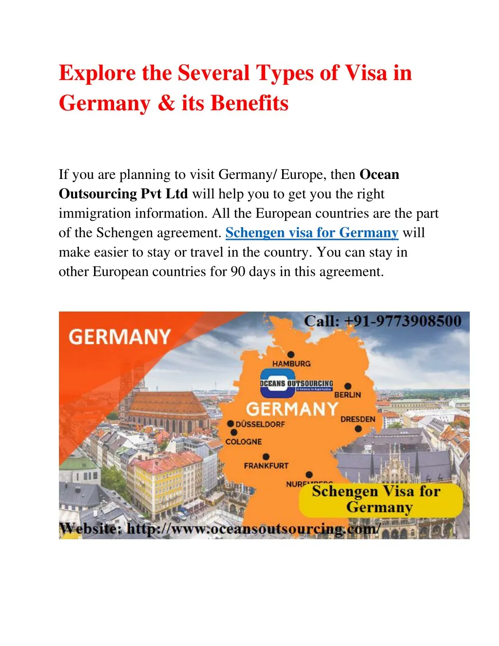 explore the several types of visa in germany
