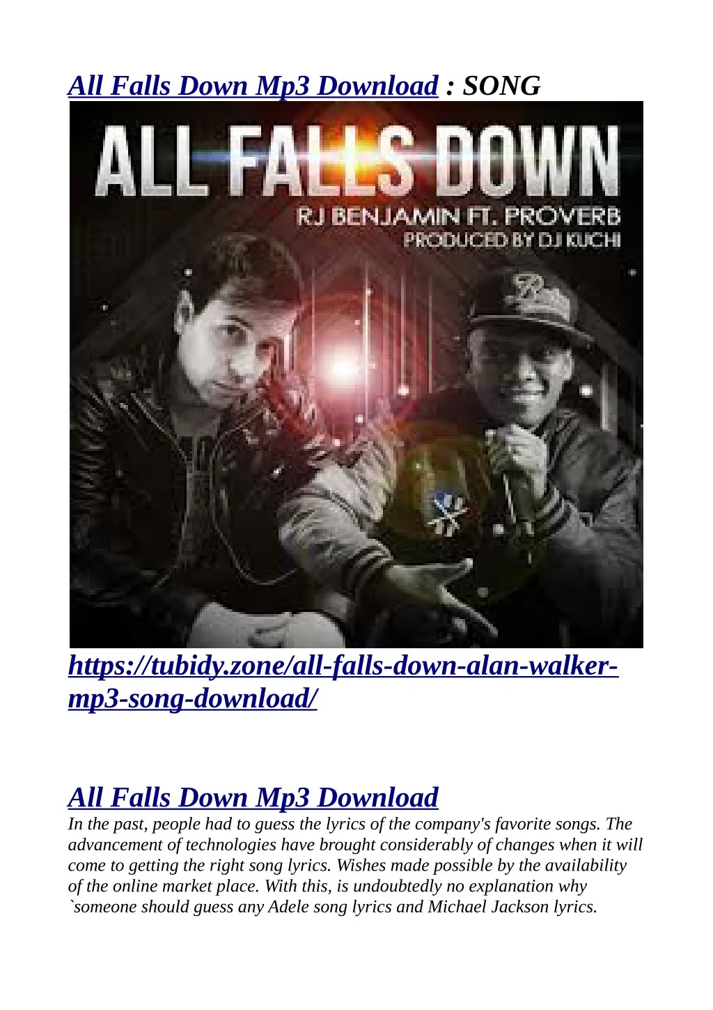 all falls down mp3 download song