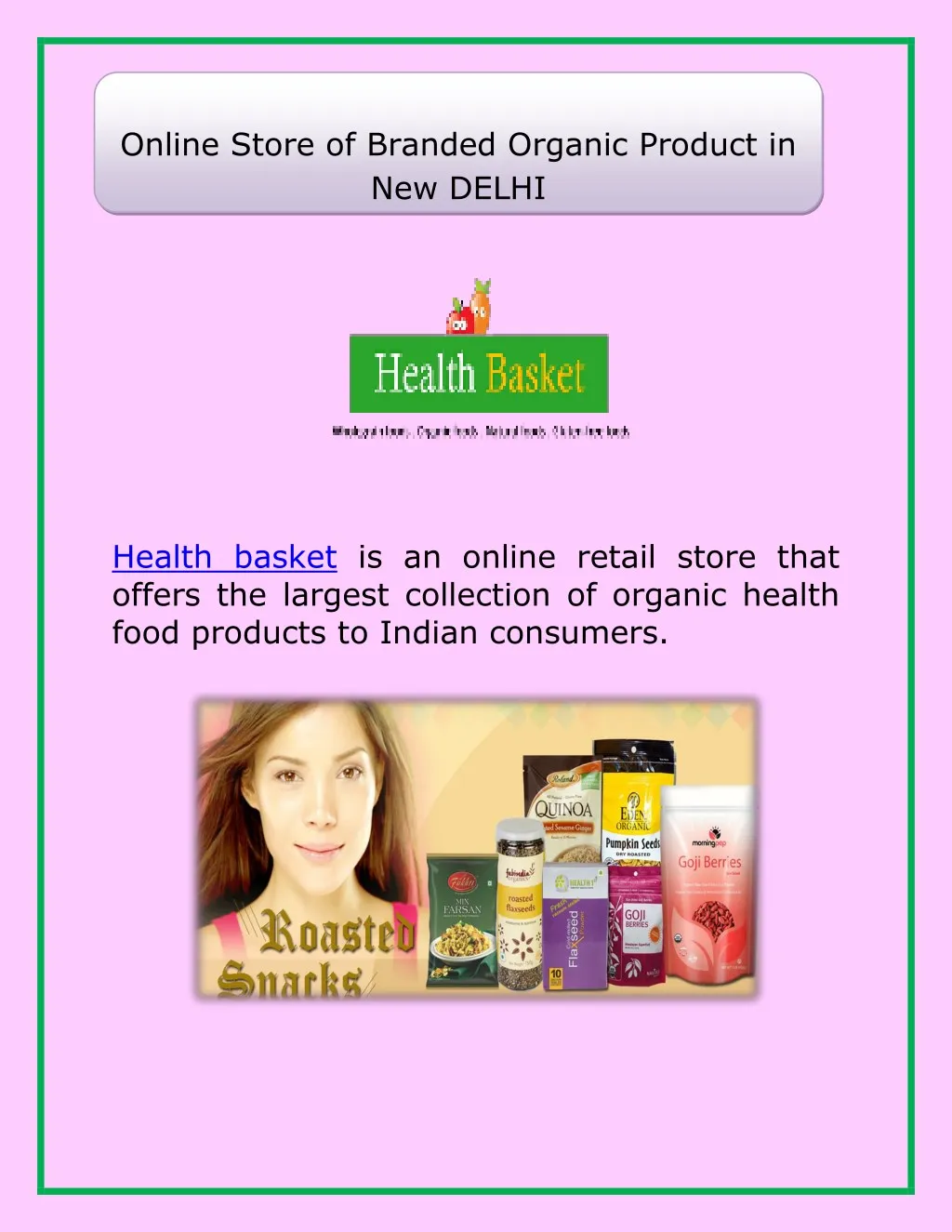 online store of branded organic product