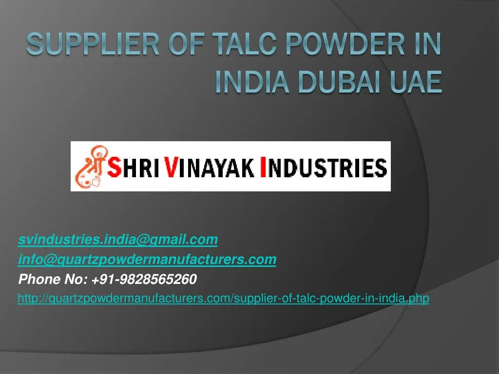 supplier of talc powder in india dubai uae