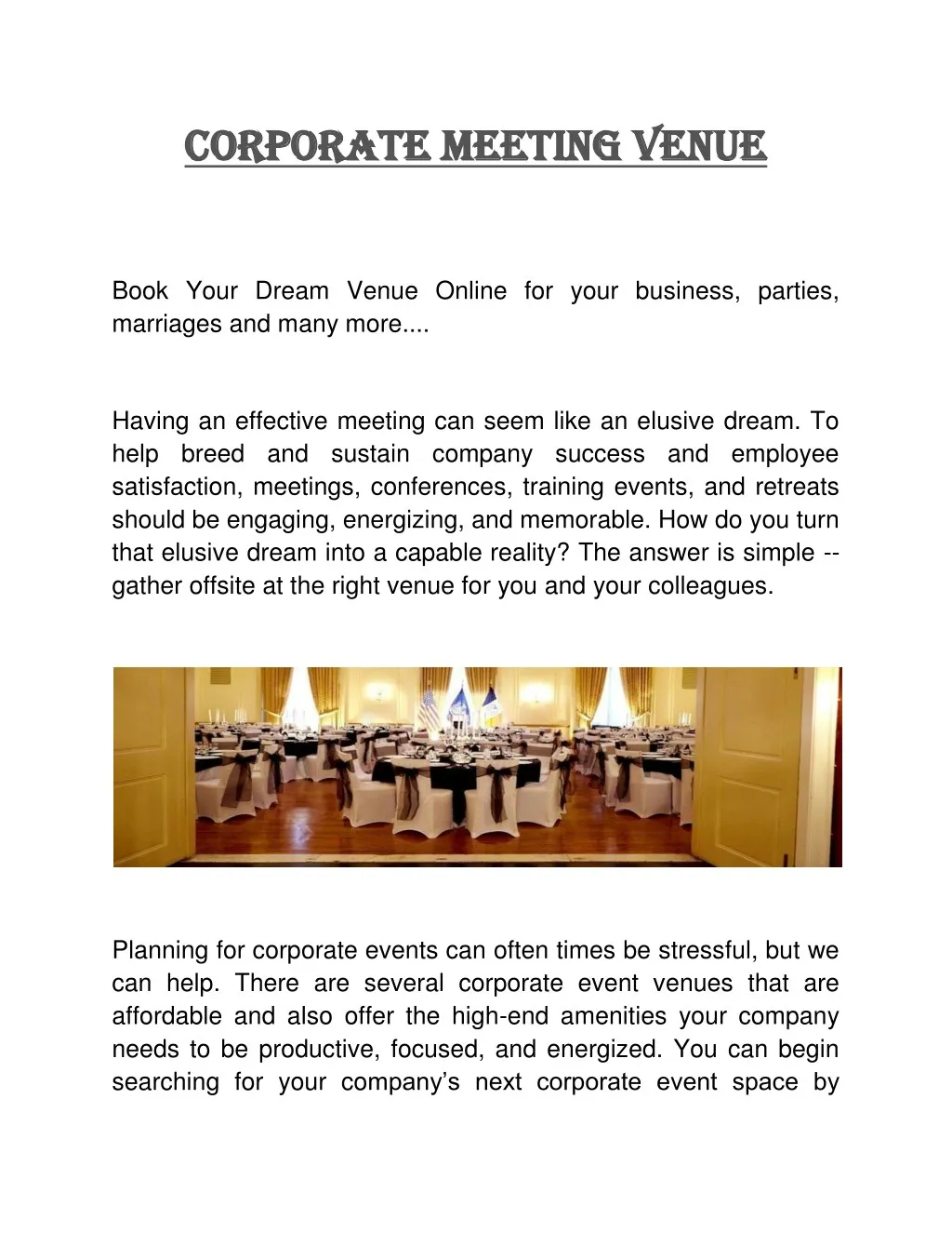 corporate meeting venue corporate meeting venue