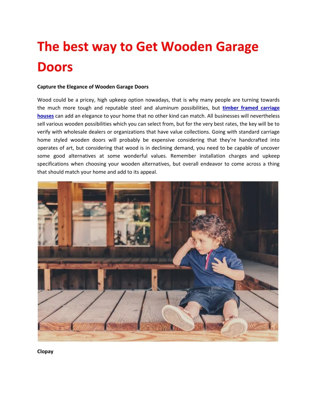 the best way to get wooden garage doors
