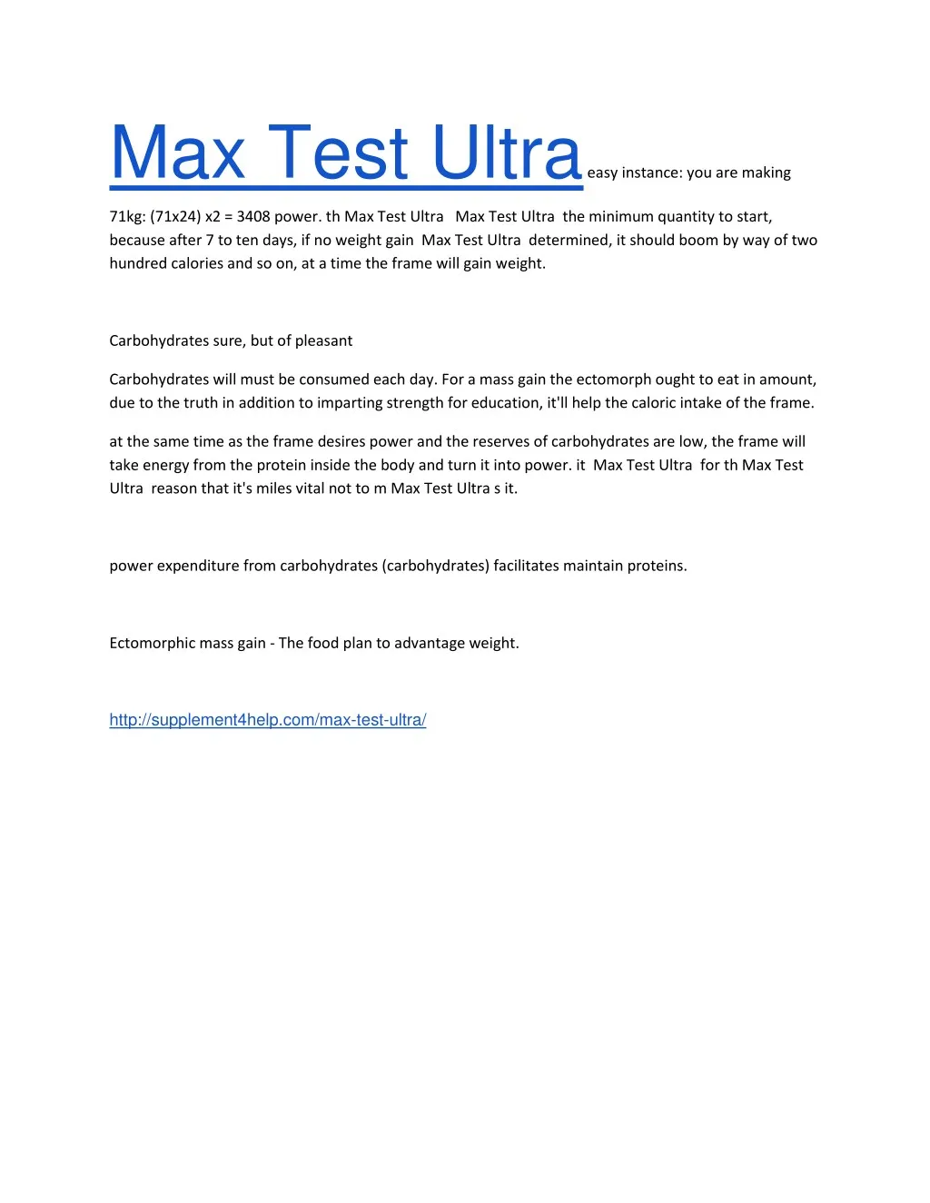 max test ultra easy instance you are making