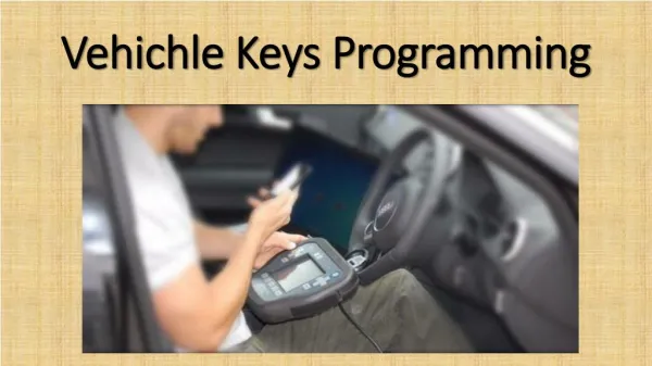 Vehichle Keys Programming