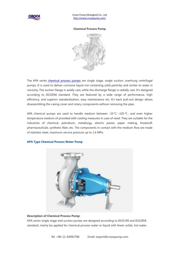 croos pump shanghai co ltd http www croospump com