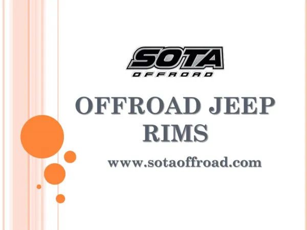 Offroad Jeep Rims - www.sotaoffroad.com