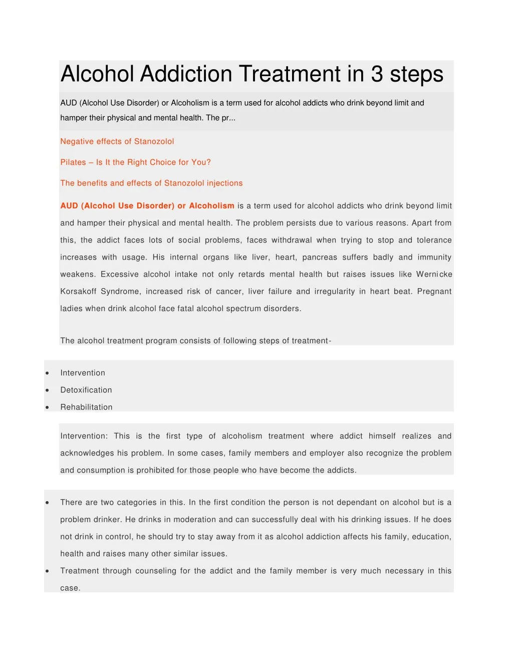 alcohol addiction treatment in 3 steps