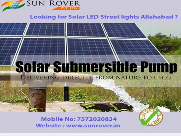 Looking for Solar LED Street lights Allahabad ? ?