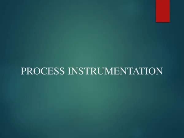 Process Instrumentation