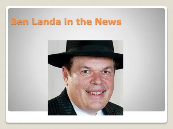 Ben Landa in the News