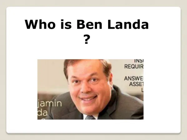 Who is Ben Landa?