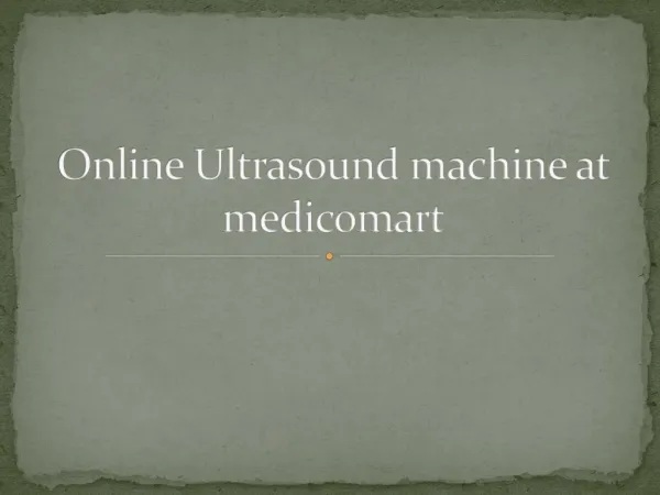 Buy online ultasound machine at medicomart