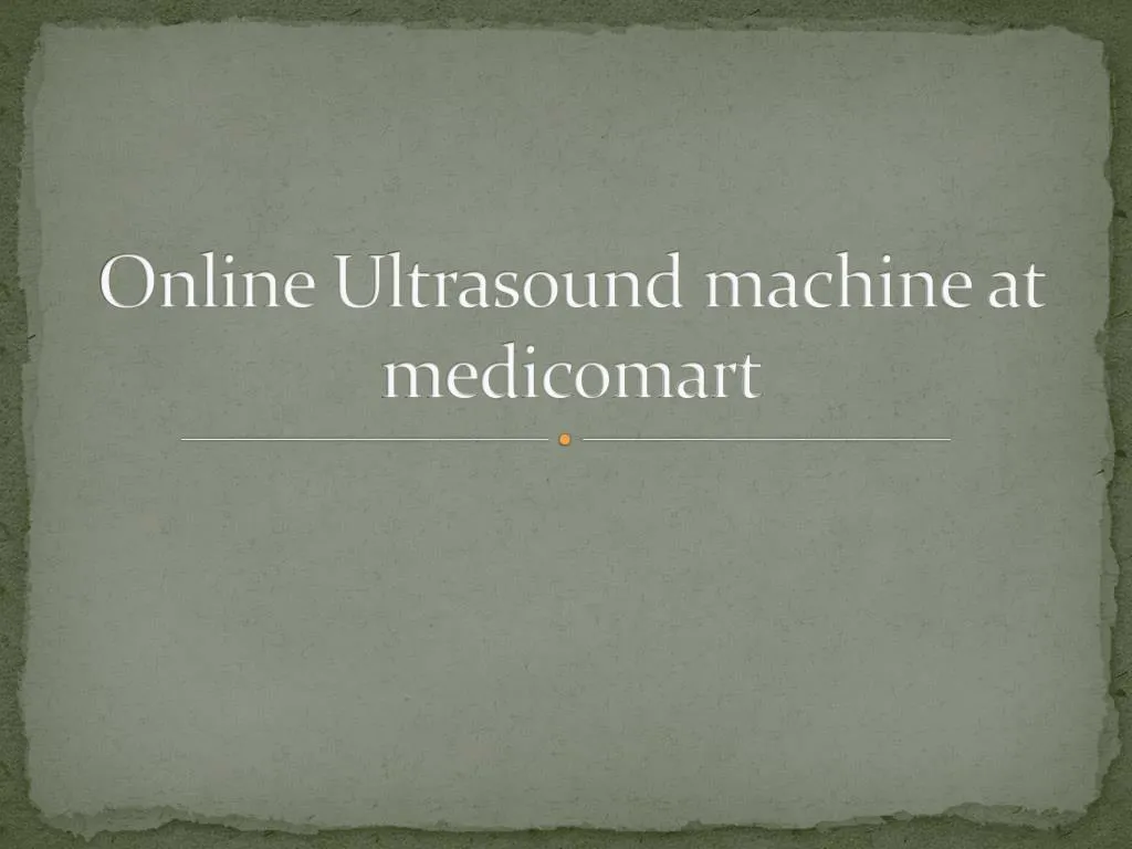 o nline ultrasound machine at medicomart