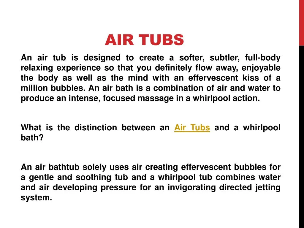 air tubs