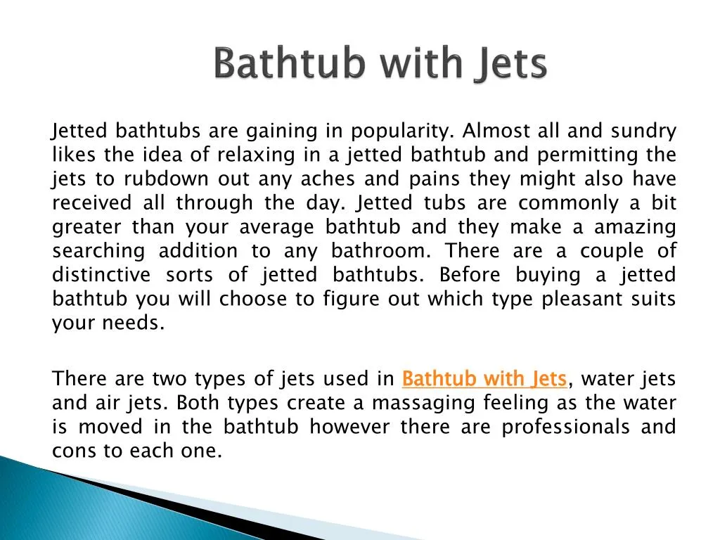 bathtub with jets