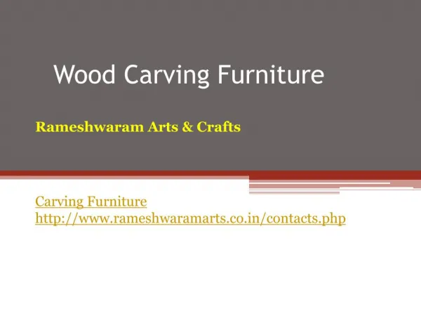 Wood carving furniture