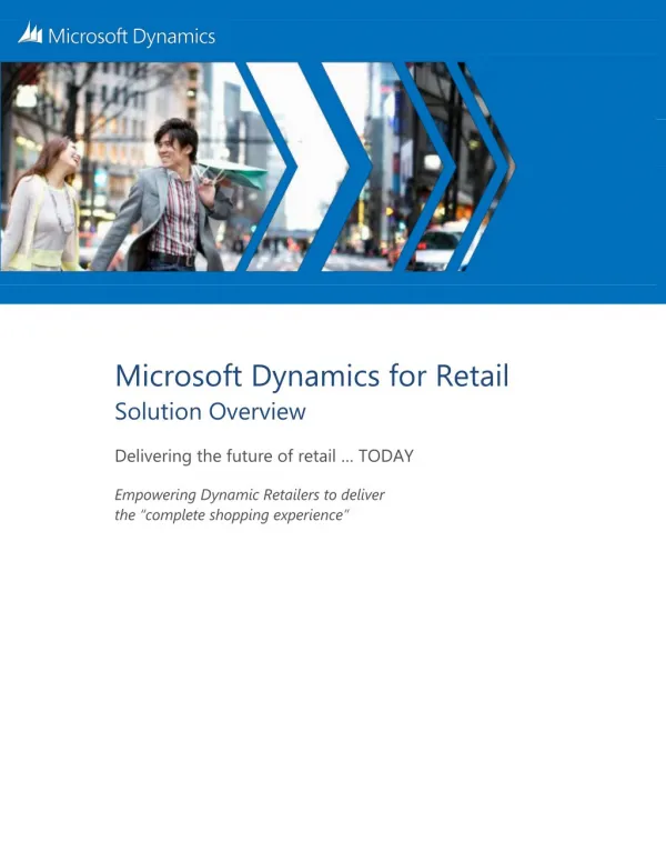 Microsoft dynamics for retail solution