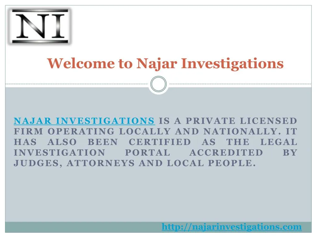 welcome to najar investigations