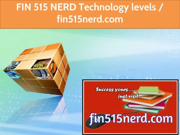 FIN 515 NERD Technology levels / fin515nerd.com
