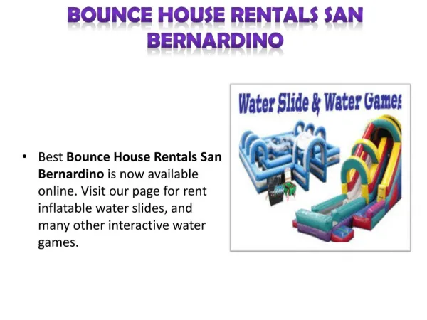Bounce House Rentals San Bernardino
