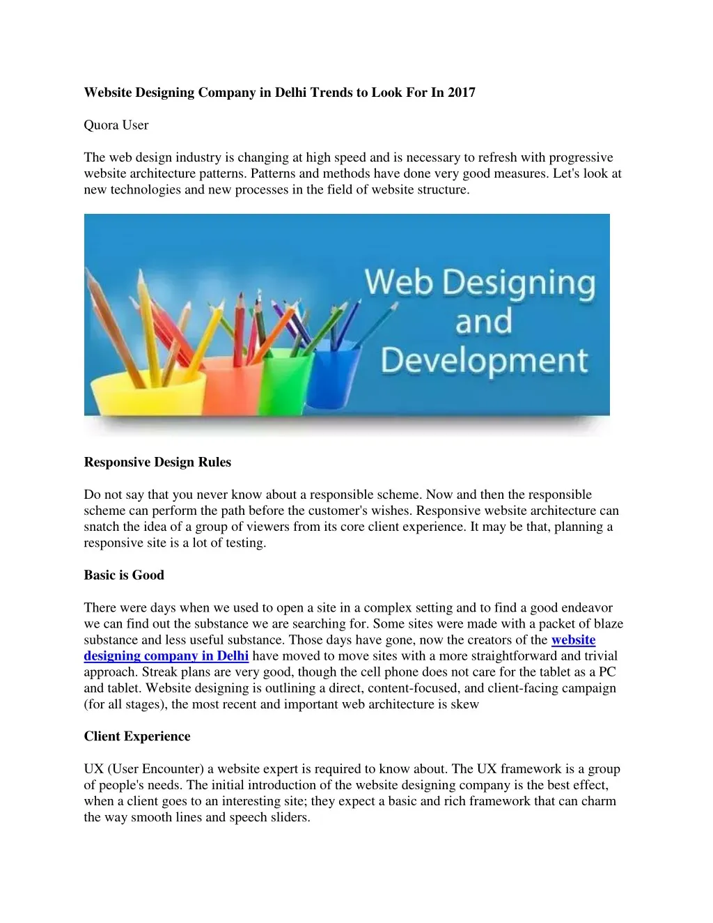 website designing company in delhi trends to look
