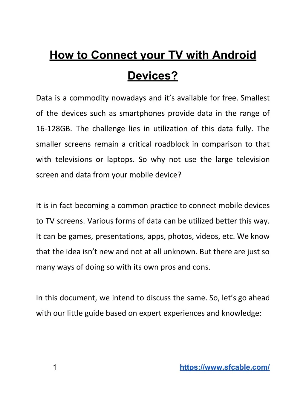how to connect your tv with android