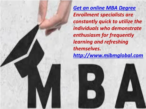 MBA Degree Online degree programs accessible to MIBM GLOBAL