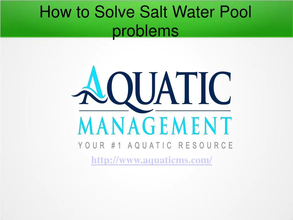 how to solve salt water pool problems