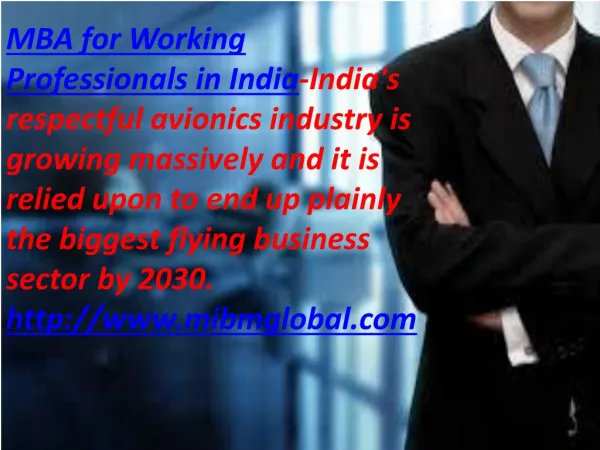 mba for working professionals in india india