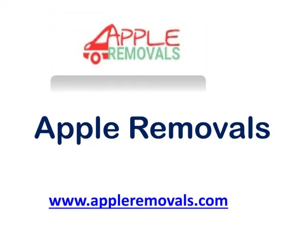 Apple Removals - www.appleremovals.com