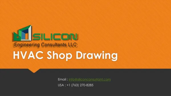 HVAC Duct Design Drafting & Shop Drawings Services USA - Silicon Engineering Consultants LLC