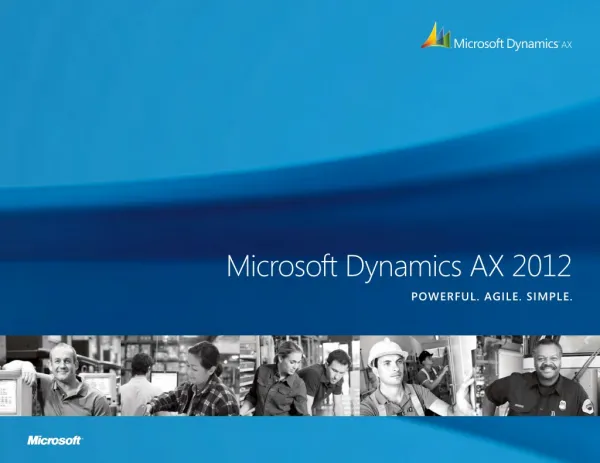 Microsoft Dynamics AX - A New Generation in ERP