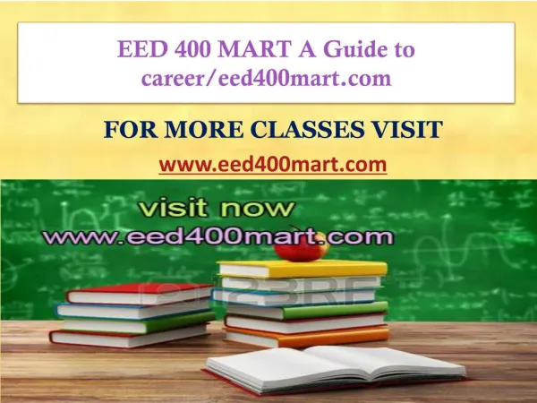 EED 400 MART A Guide to career/eed400mart.com