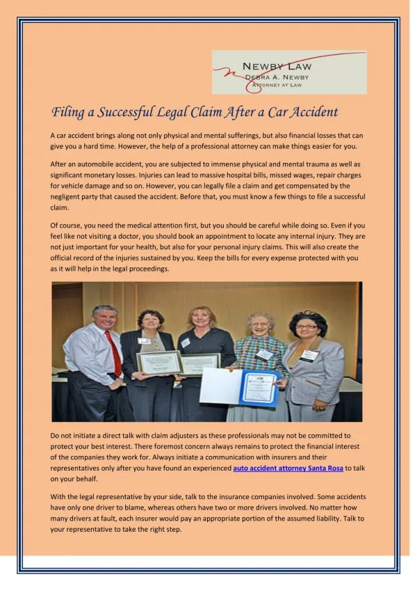 Filing a Successful Legal Claim After a Car Accident