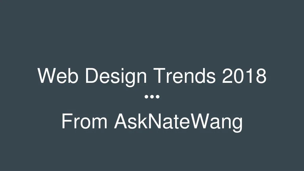 web design trends 2018