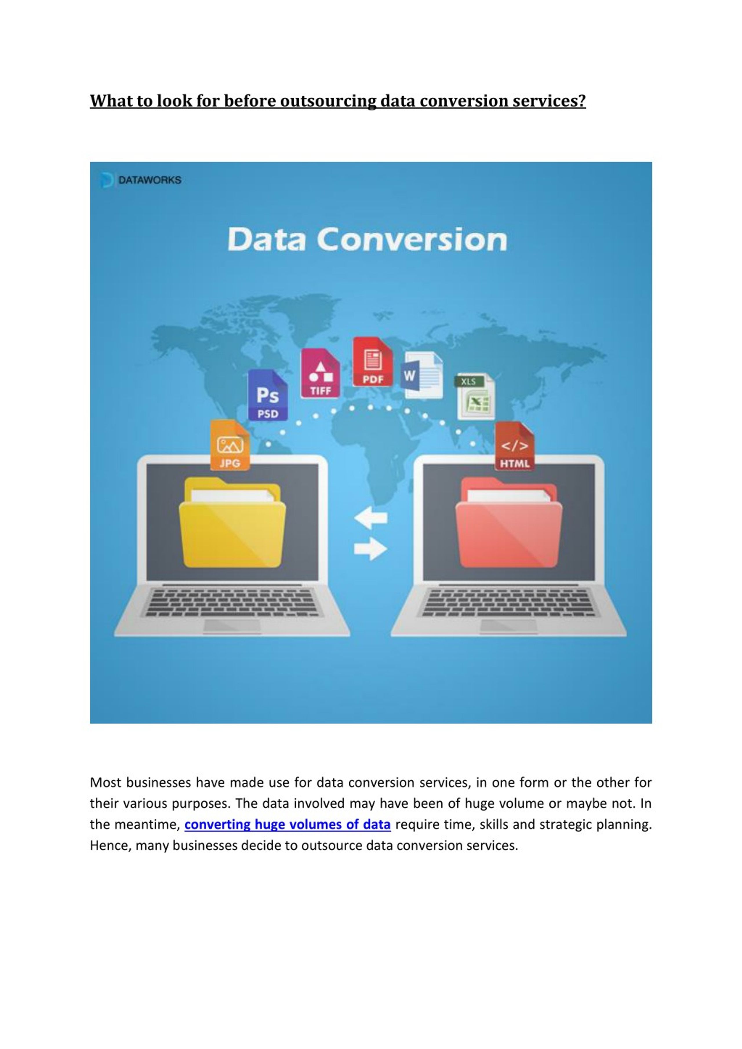 PPT - What to look for before outsourcing data conversion services ...