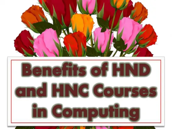 Benefits of HND and HNC Courses in Computing
