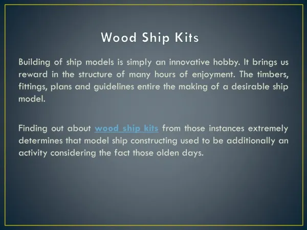 wood ship kits