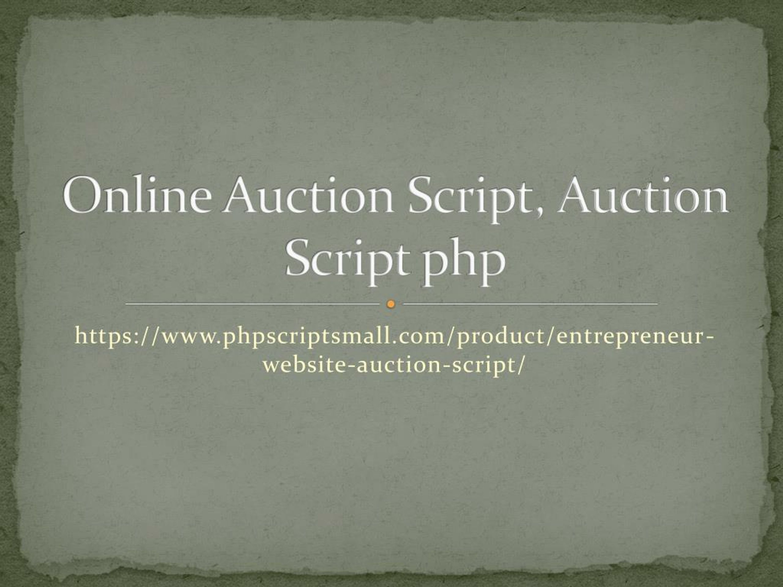 PPT - Online Auction Script, Auction Script php PowerPoint Presentation ...