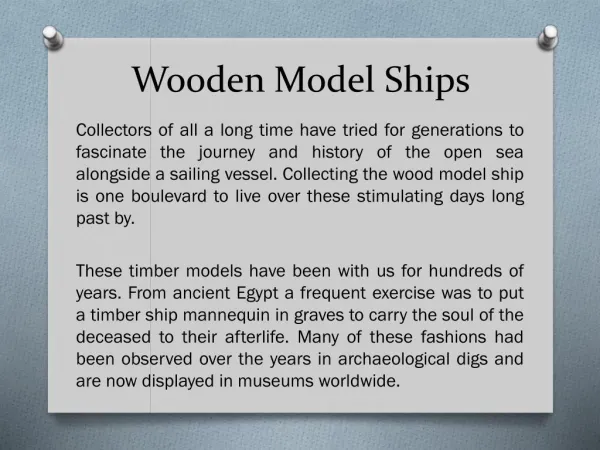 Wooden Model Ships