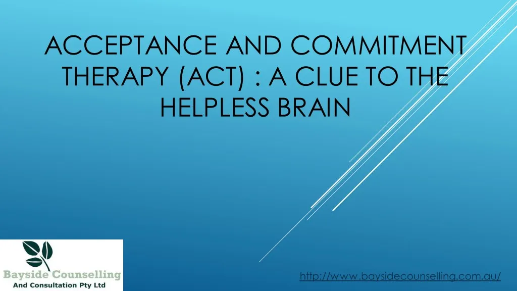 acceptance and commitment therapy act a clue